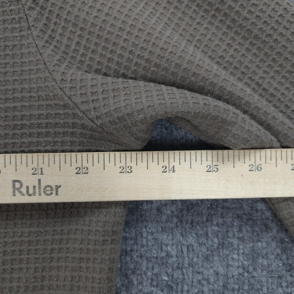 Marine Layer Shirt Mens Small Brown Waffle Henley Thermal Supima USA Huckberry - Picture 8 of 11